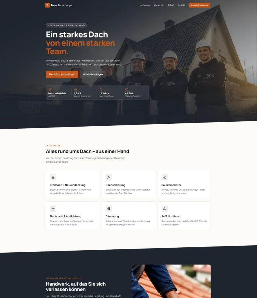 Webdesign Dachdecker