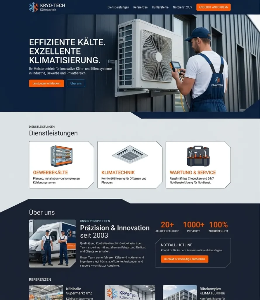 Webdesign Kältetechniker